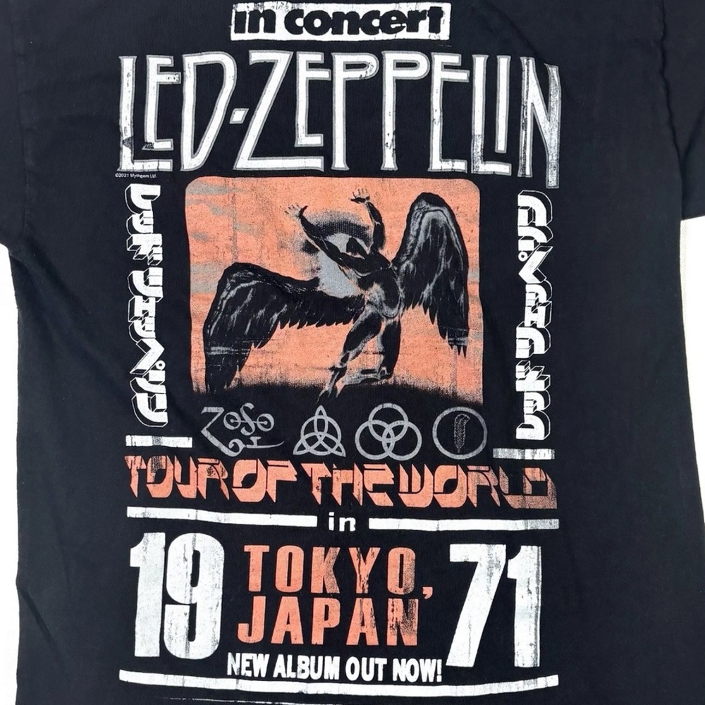 Led Zeppelin T-Shirt Men’s Small Concert Tokyo Japan Short Sleeve World Tour - Picture 7 of 9
